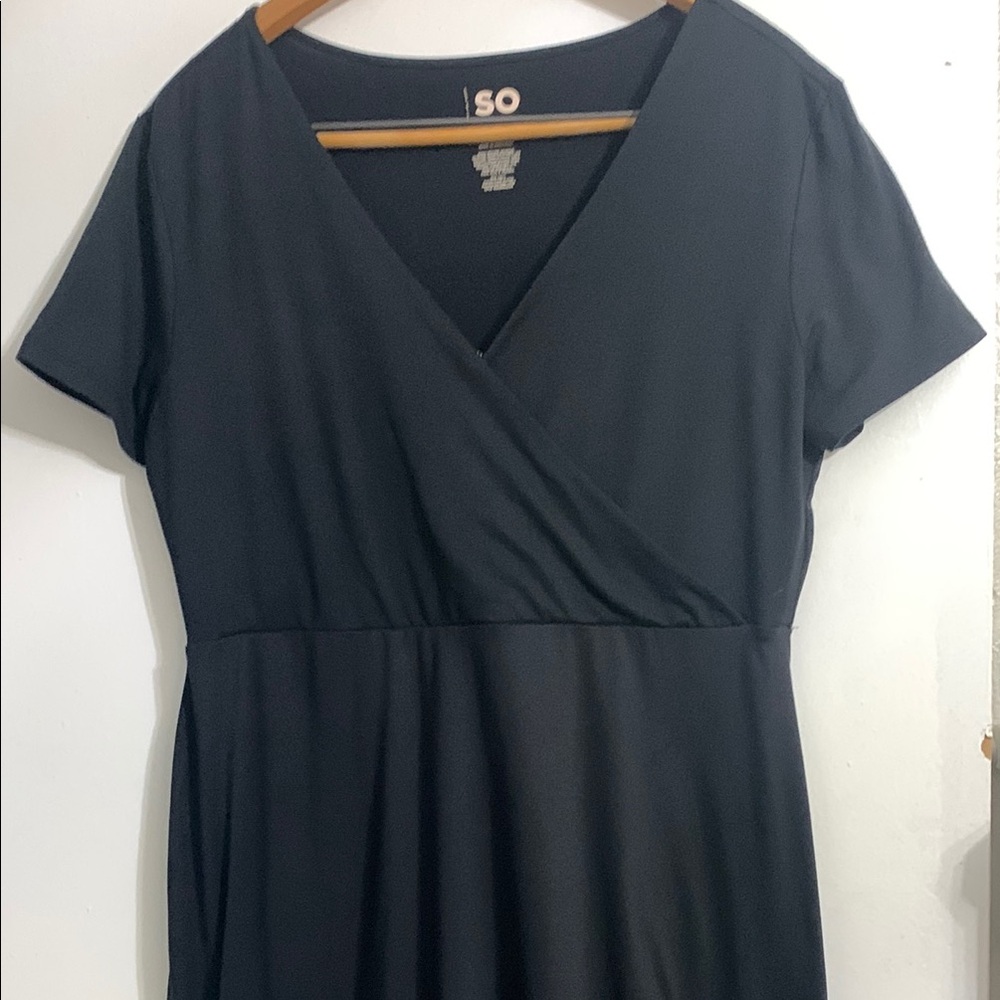 SO Classic Black Midi Dress